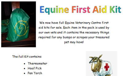 We have Equine First Aid Kits for sale